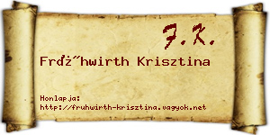 Frühwirth Krisztina névjegykártya